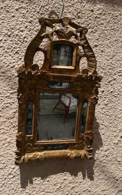 Golden Wood Mirror