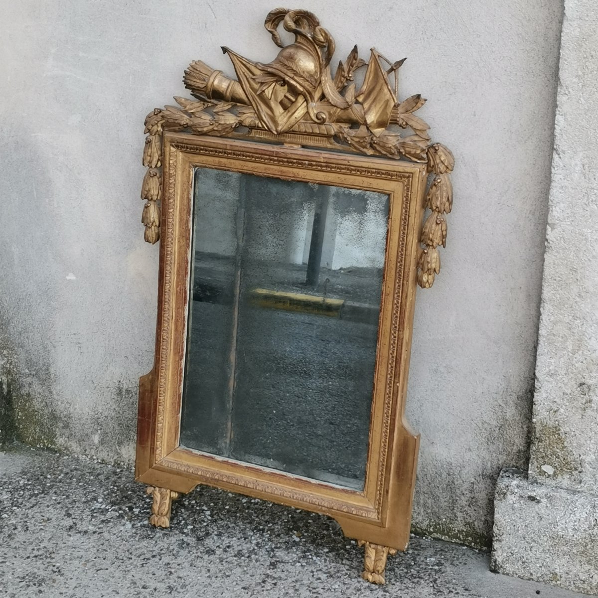 Golden Wood Mirror