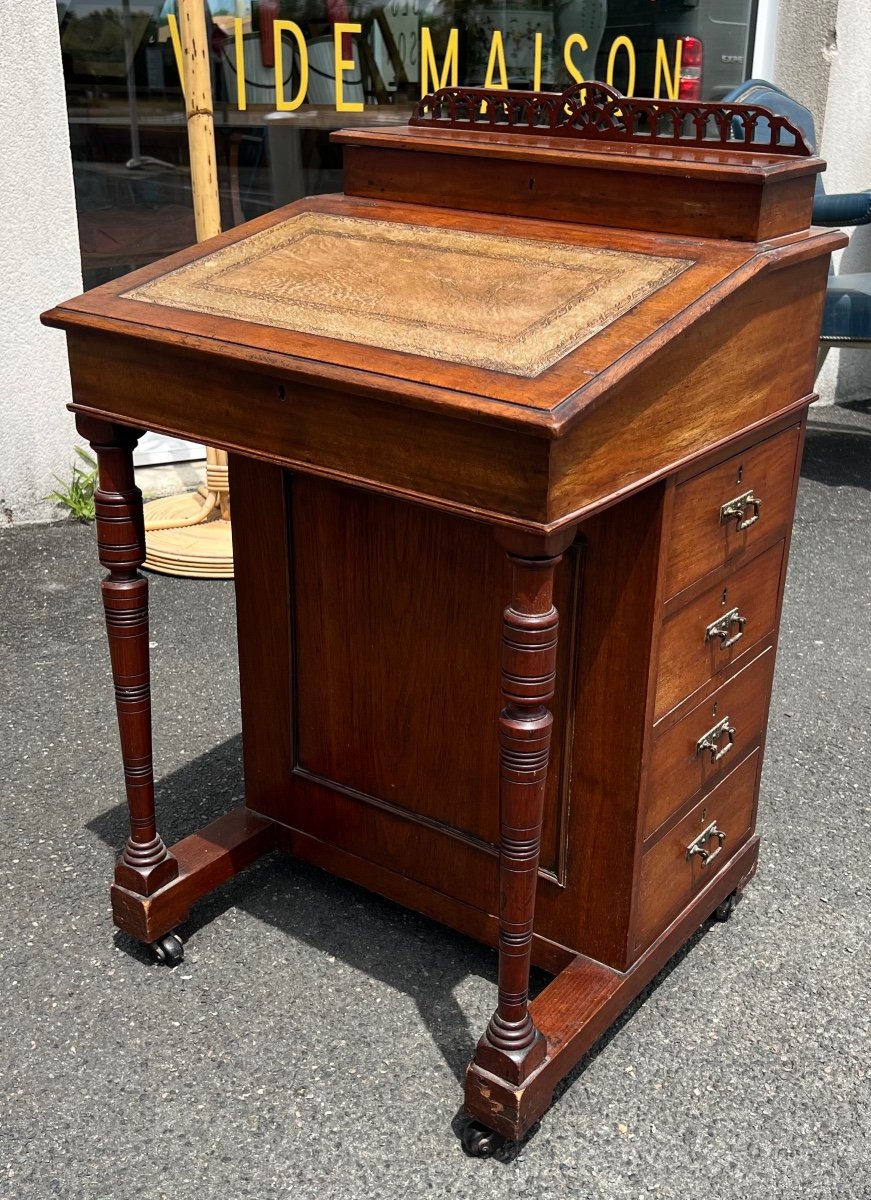 Old Davenport Writing Desk, Late 19th Century -photo-3