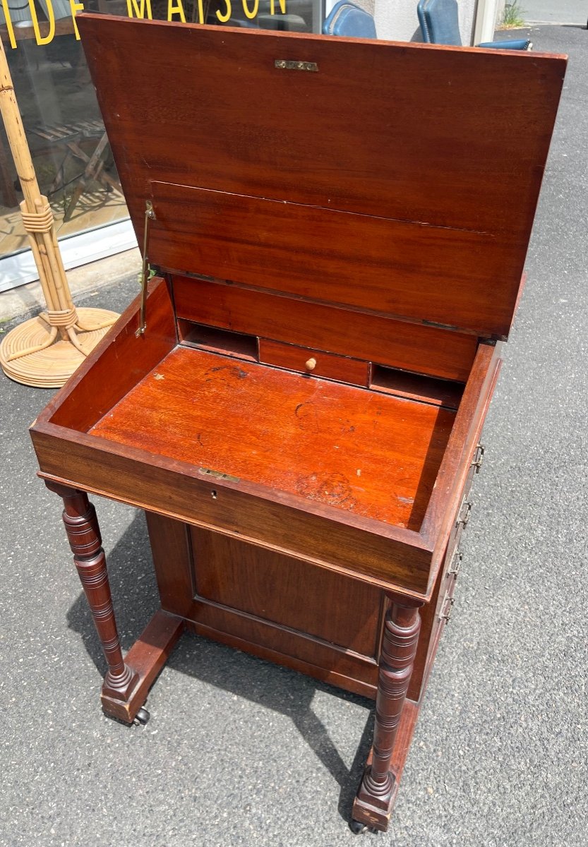 Old Davenport Writing Desk, Late 19th Century -photo-4