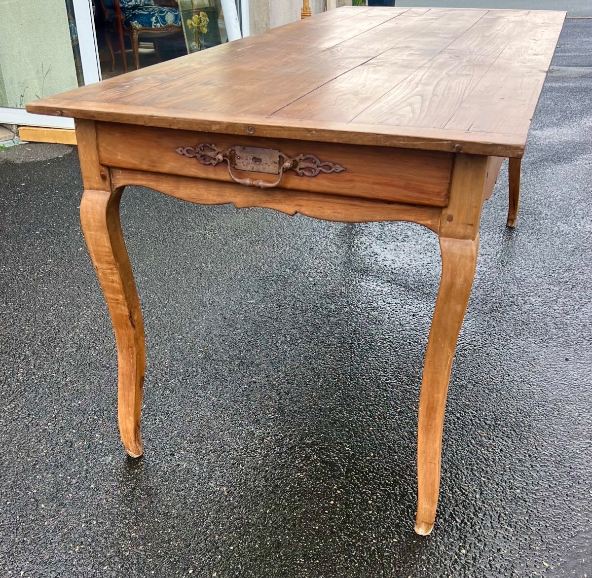 Old Louis XV Style Farm Table 19 Eme -photo-2