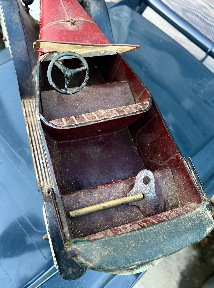 Ancien Jouet André Citroën Torpédo Type B2 Automobile 1925 Voiture Tôle -photo-4