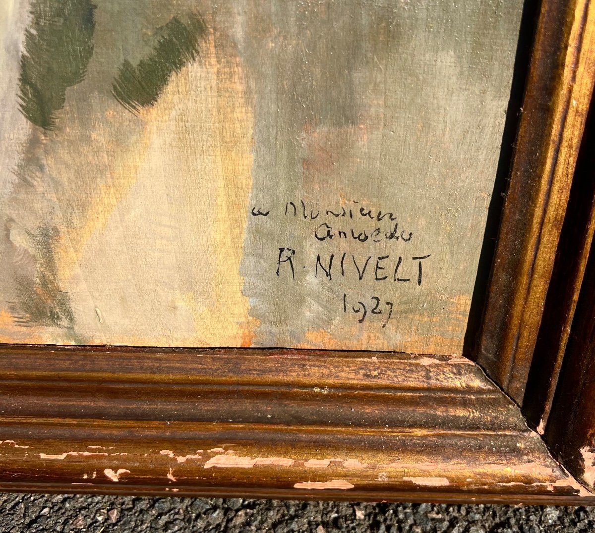 Old Painting Portrait Of Doctor Signed Roger Nivelt 1929 -photo-2