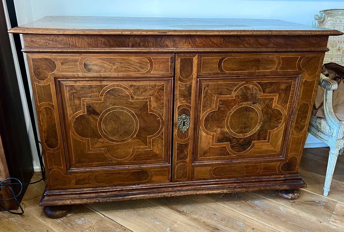 Ancien Buffet Marqueterie XVIIe Atelier De Thomas Hache Grenoble 