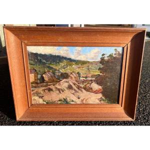 Ancien Tableau Vue Du Mont Dore  Signé Albert Lebourg  1900 Auvergne 