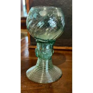 Ancien Verre Romer Verre Soufflé 18 Eme Allemagne 