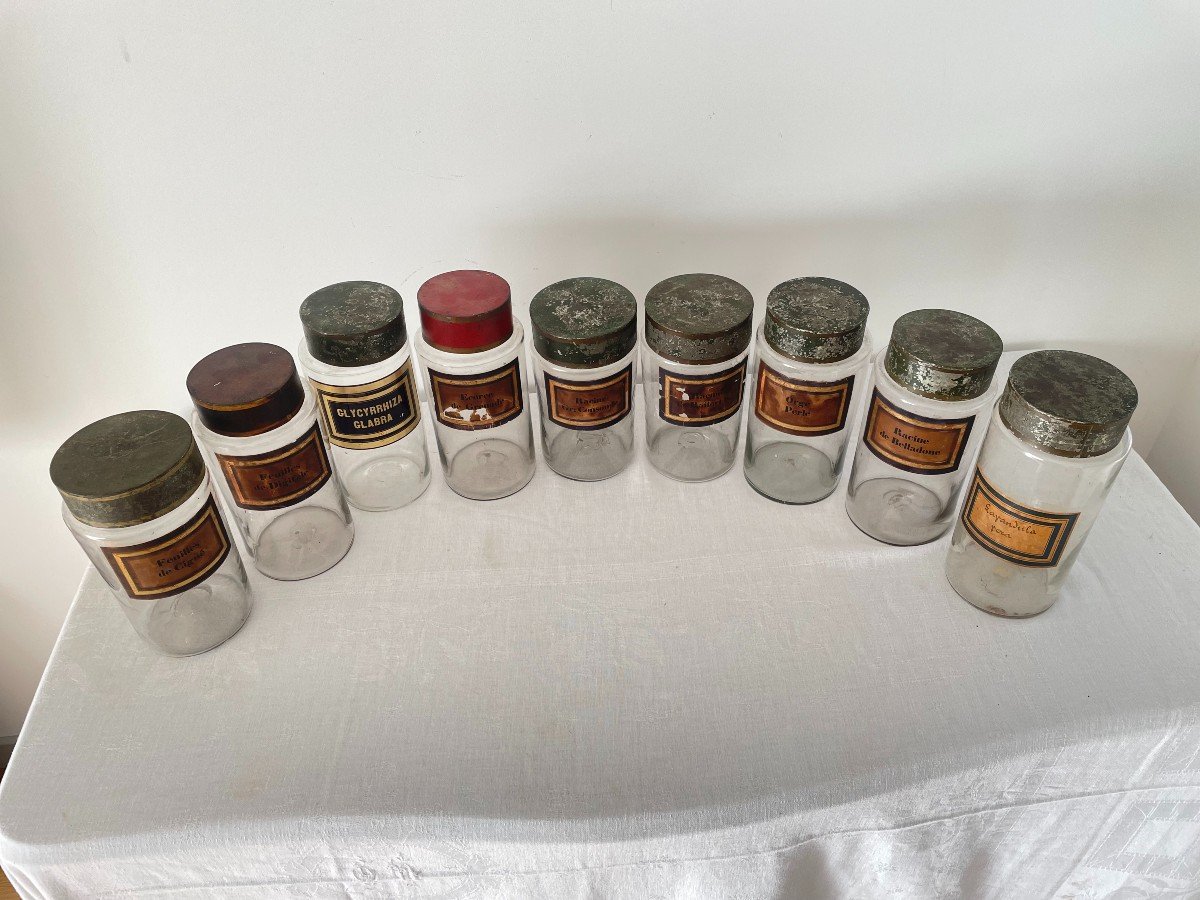 9 Glass Pharmacy Jars-photo-3