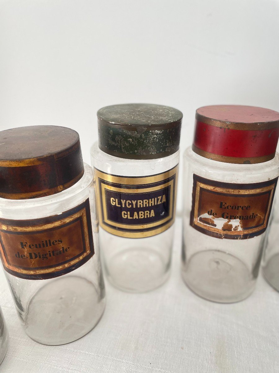 9 Glass Pharmacy Jars-photo-3