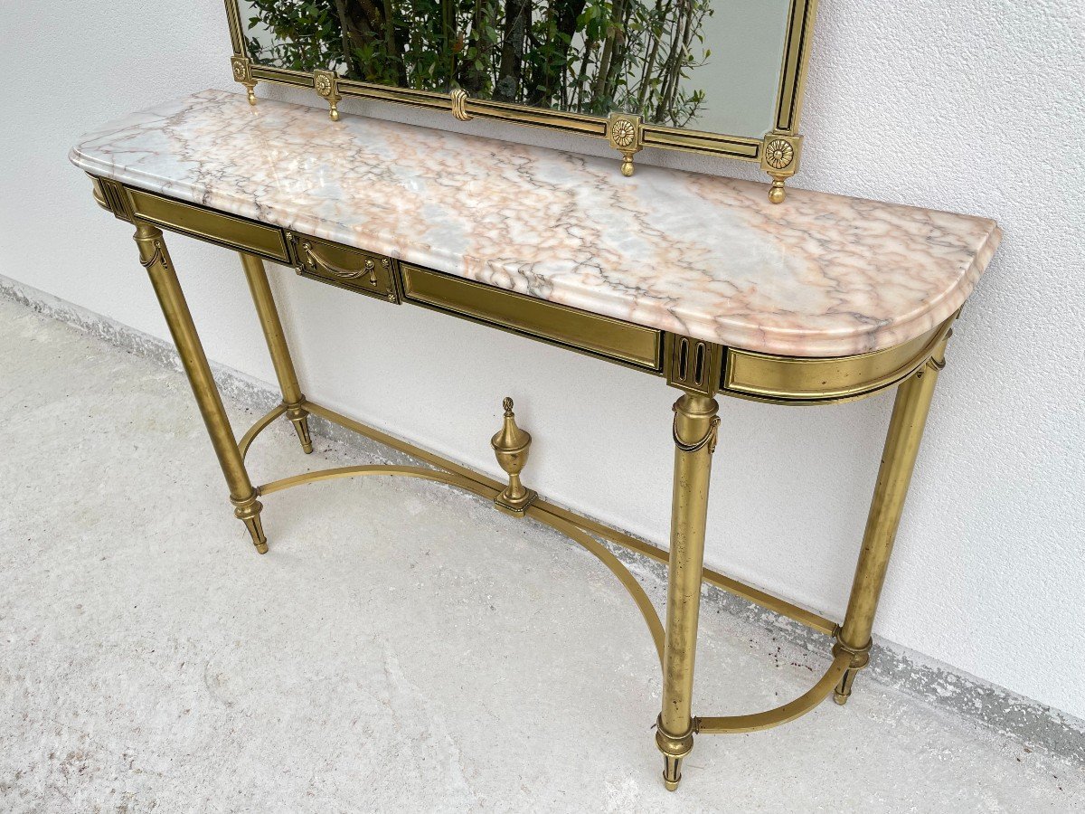 Louis XVI Style Console And Mirror-photo-1