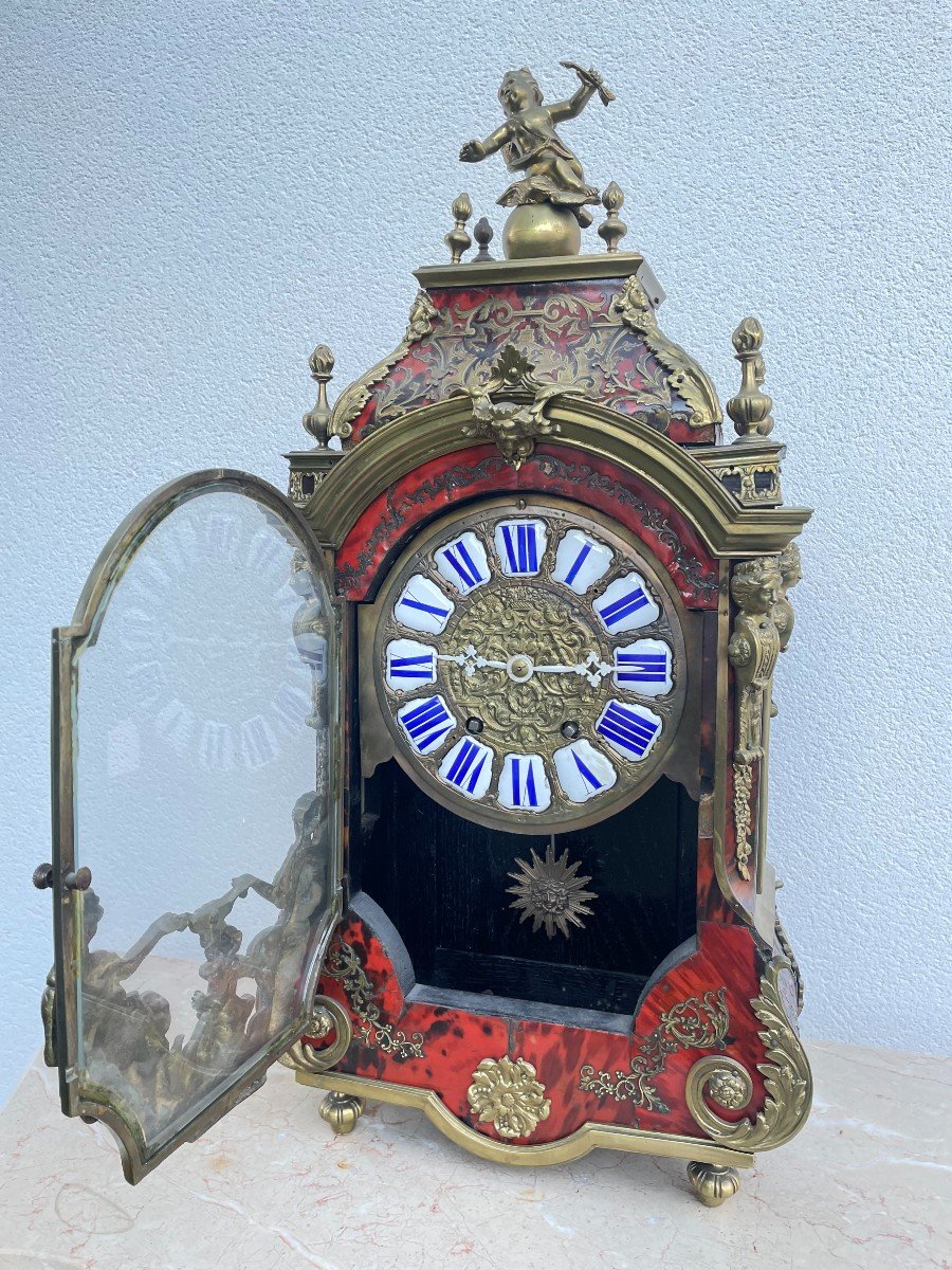 19th Century Boulle Marquetry Cartel-photo-1