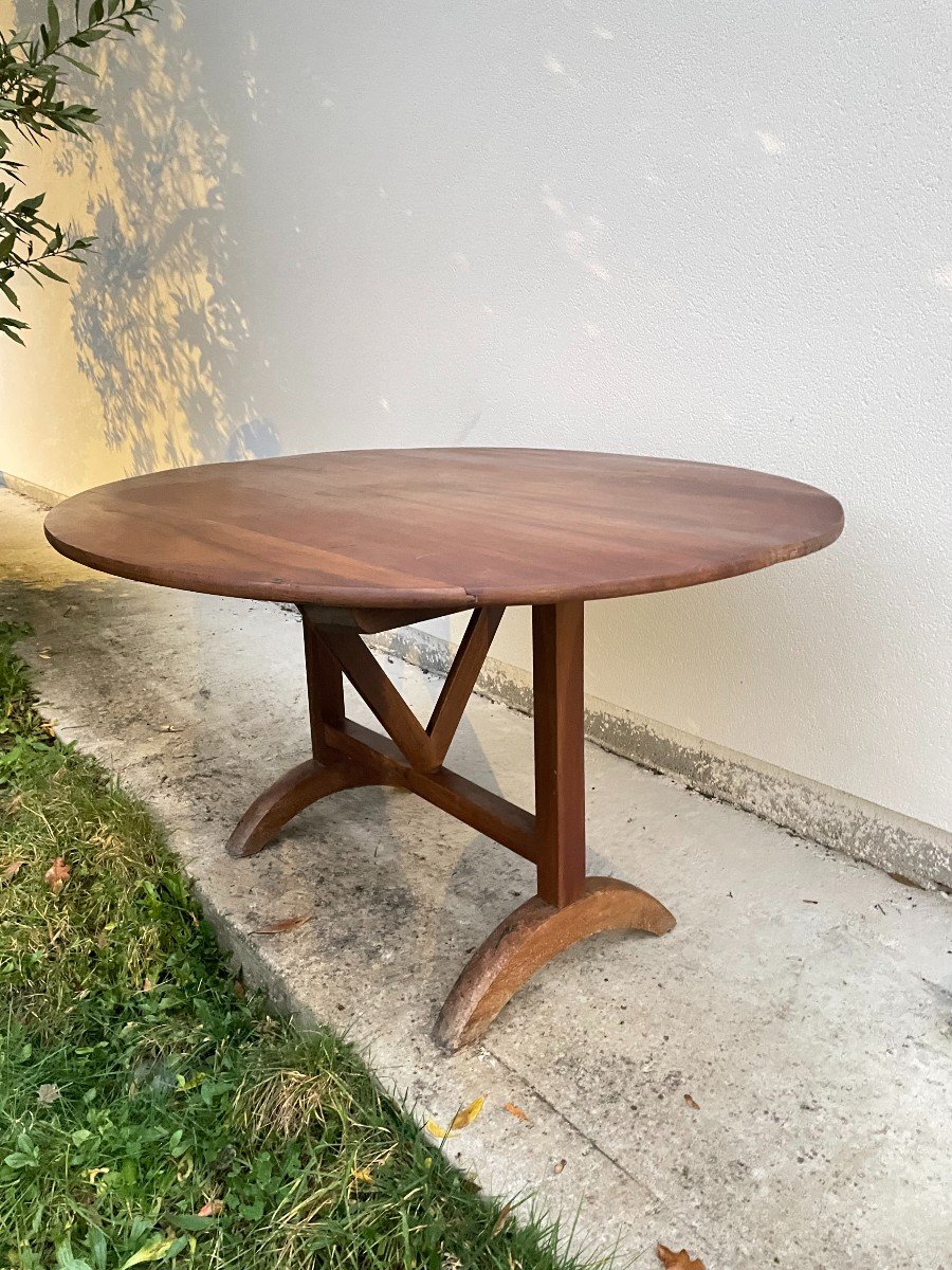 19th Century Walnut Harvest Table-photo-3