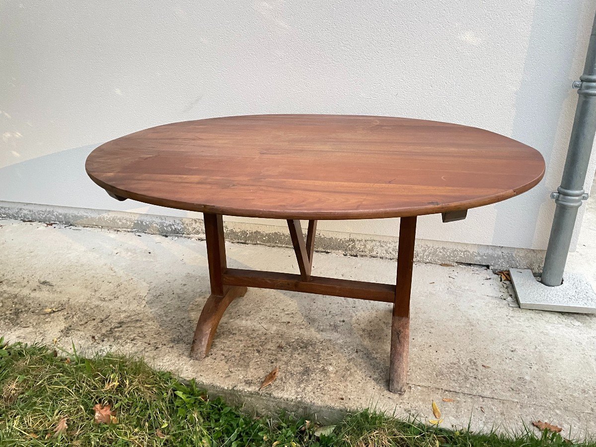 19th Century Walnut Harvest Table-photo-2