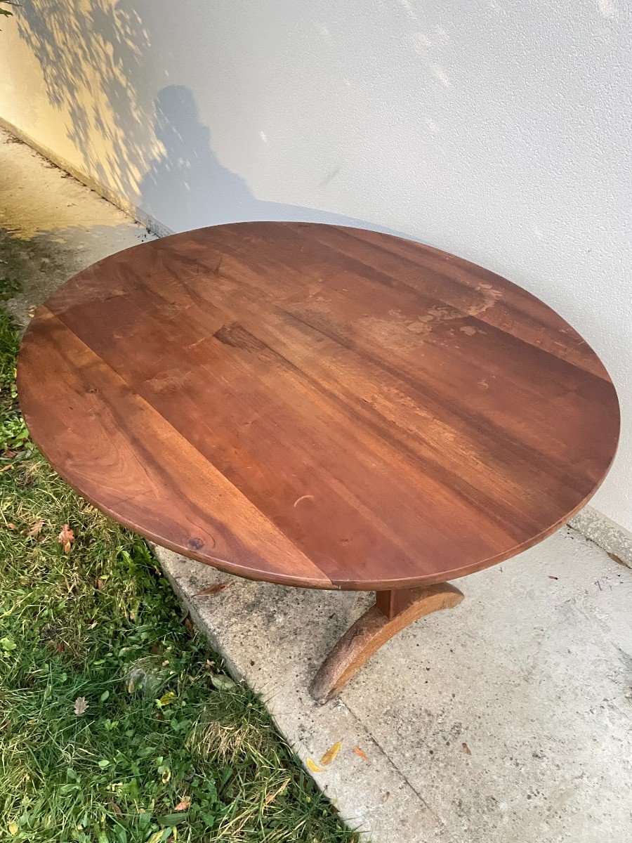 19th Century Walnut Harvest Table-photo-4