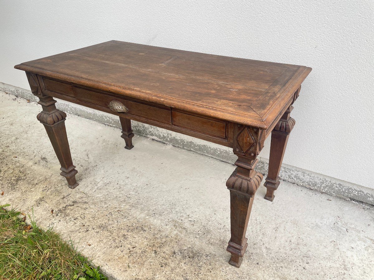 Rectangular Oak Table-photo-2