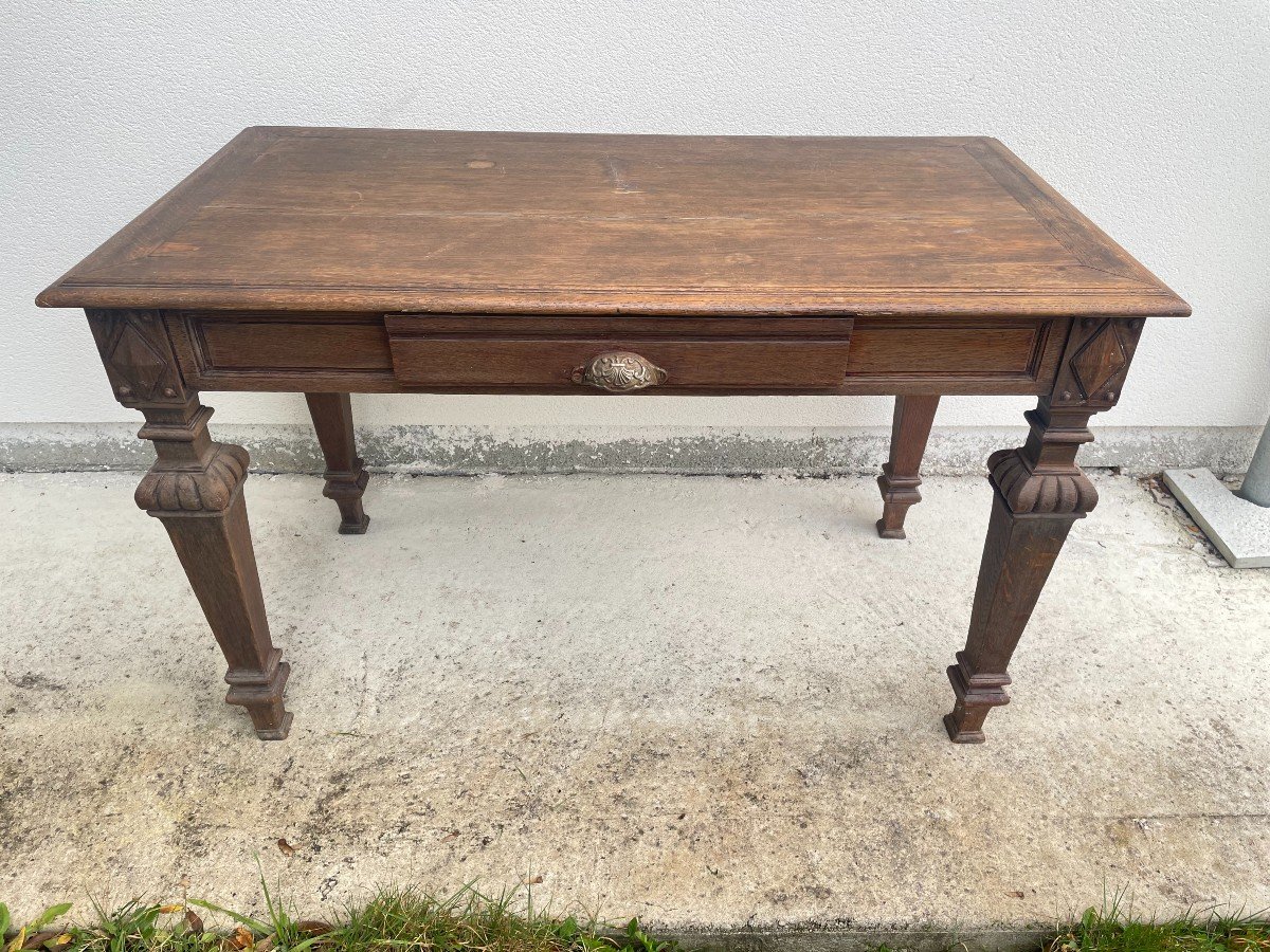 Rectangular Oak Table-photo-3