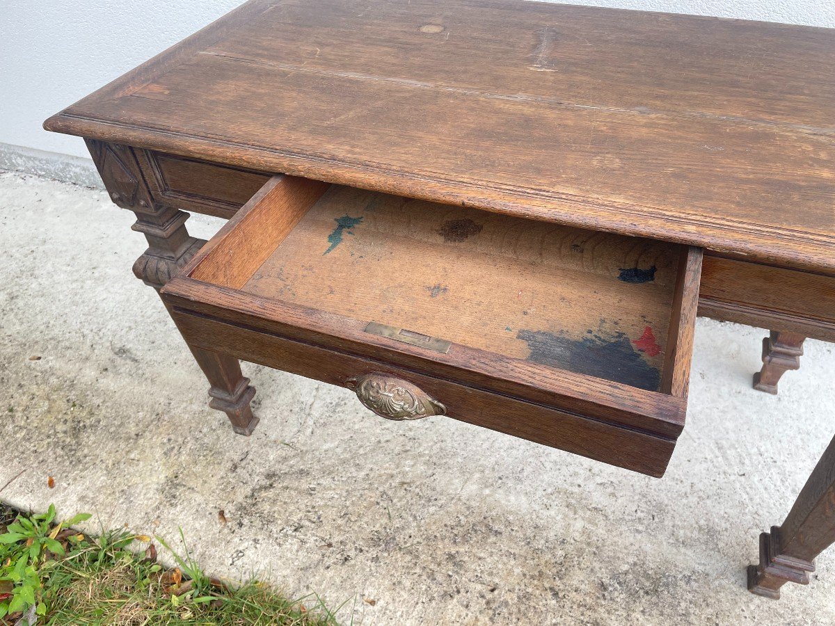 Rectangular Oak Table-photo-2