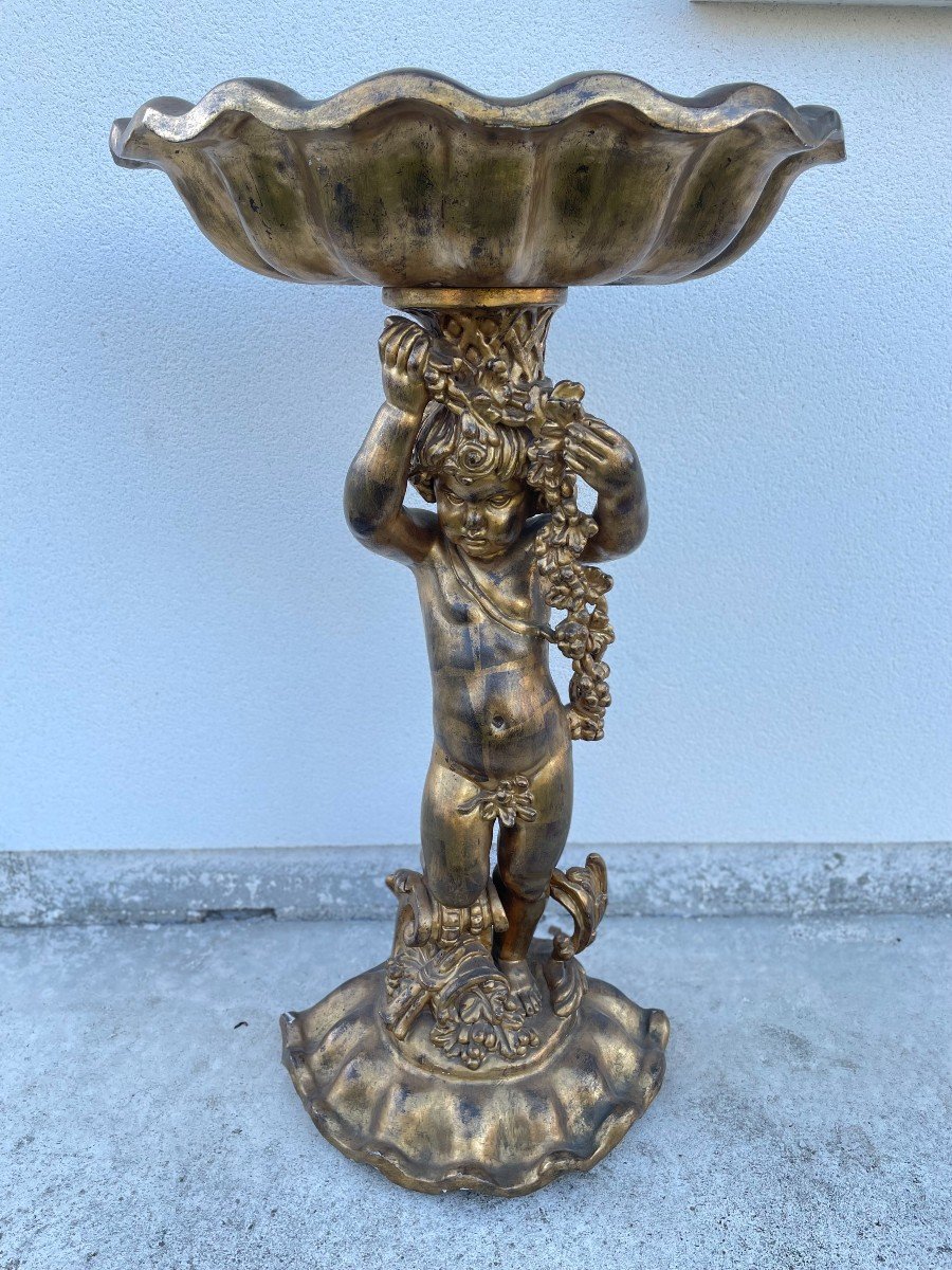 Carved And Gilt Wooden Planter