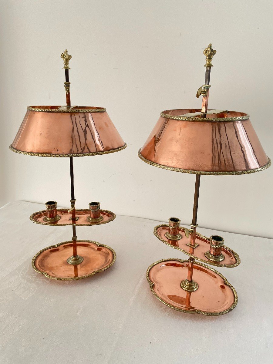 PAIRE DE LAMPES BOUILLOTTES LOUIS XVI-photo-4