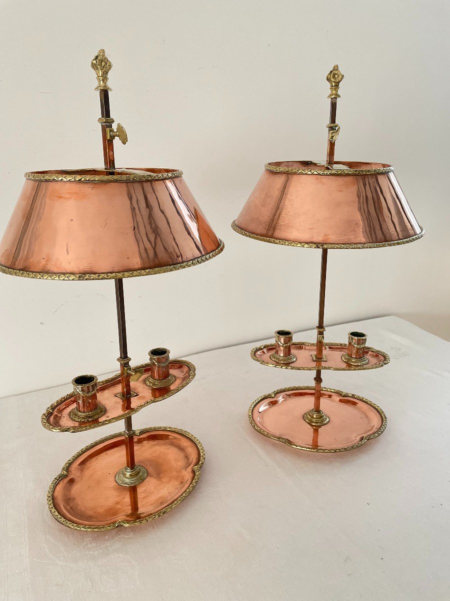 Pair Of Louis XVI Bouillotte Lamps-photo-3