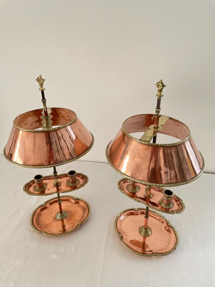 PAIRE DE LAMPES BOUILLOTTES LOUIS XVI-photo-4