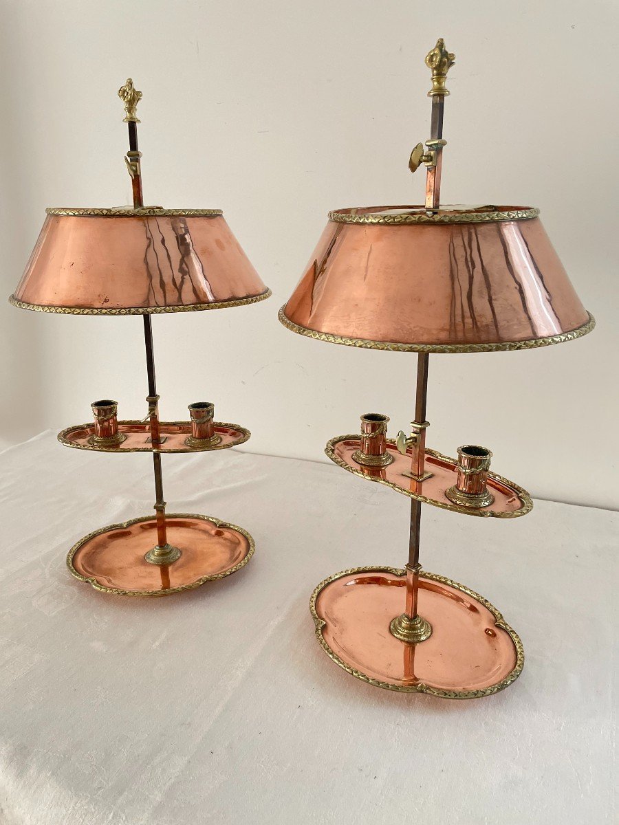 Pair Of Louis XVI Bouillotte Lamps