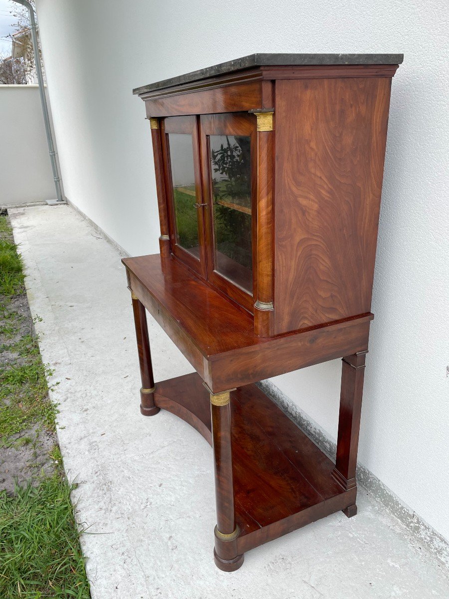 19th Century Mahogany Empire Display Cabinet-photo-2