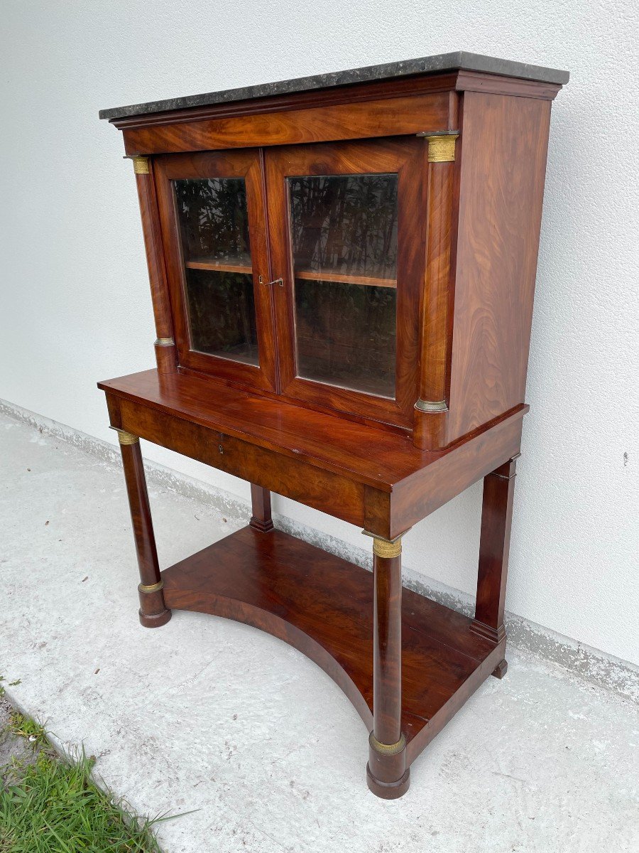 19th Century Mahogany Empire Display Cabinet