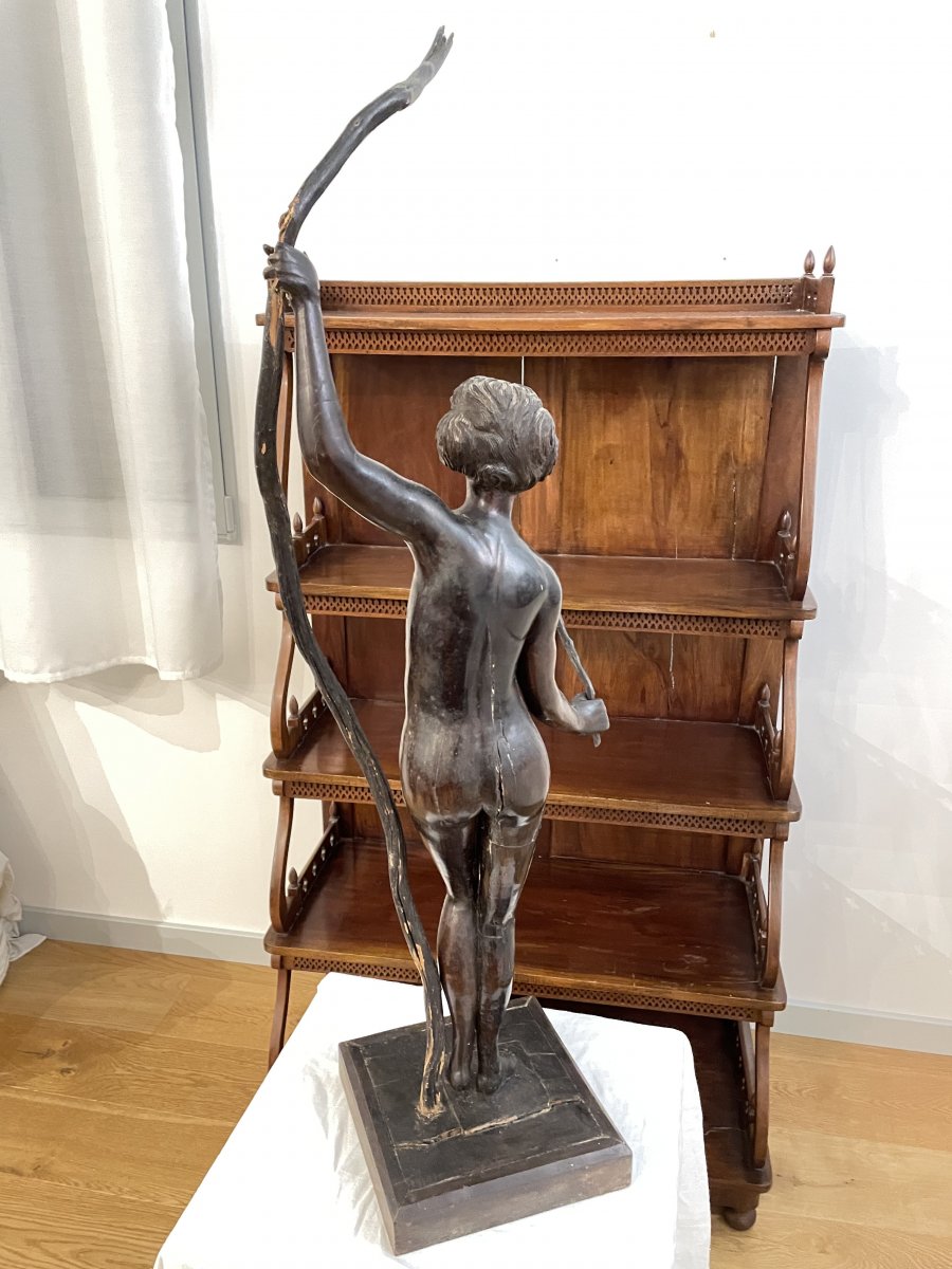 NUE FEMININ SCULPTURE EN BOIS-photo-3