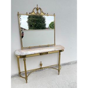 Louis XVI Style Console And Mirror