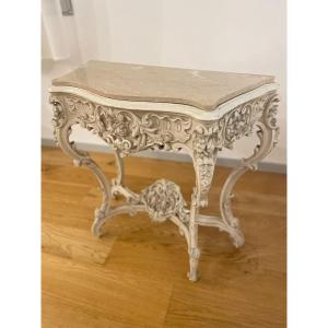 Louis XV Style Console In Lacquered Wood