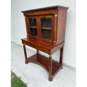 19th Century Mahogany Empire Display Cabinet