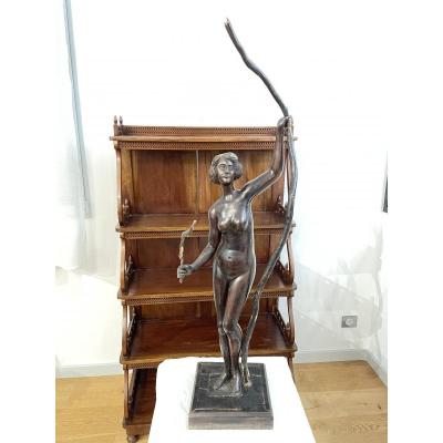 NUE FEMININ SCULPTURE EN BOIS