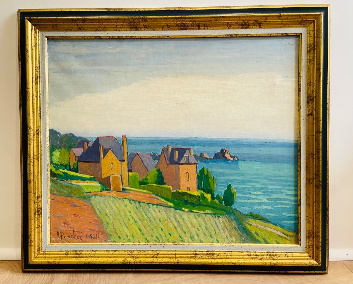 Peinture De Bretagne « Cancale » Antonin Ponchon