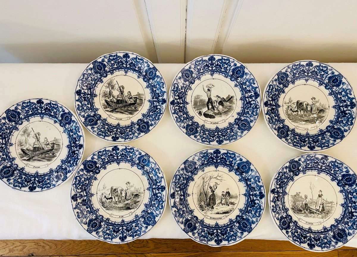 Sarreguemines Vignette Plates