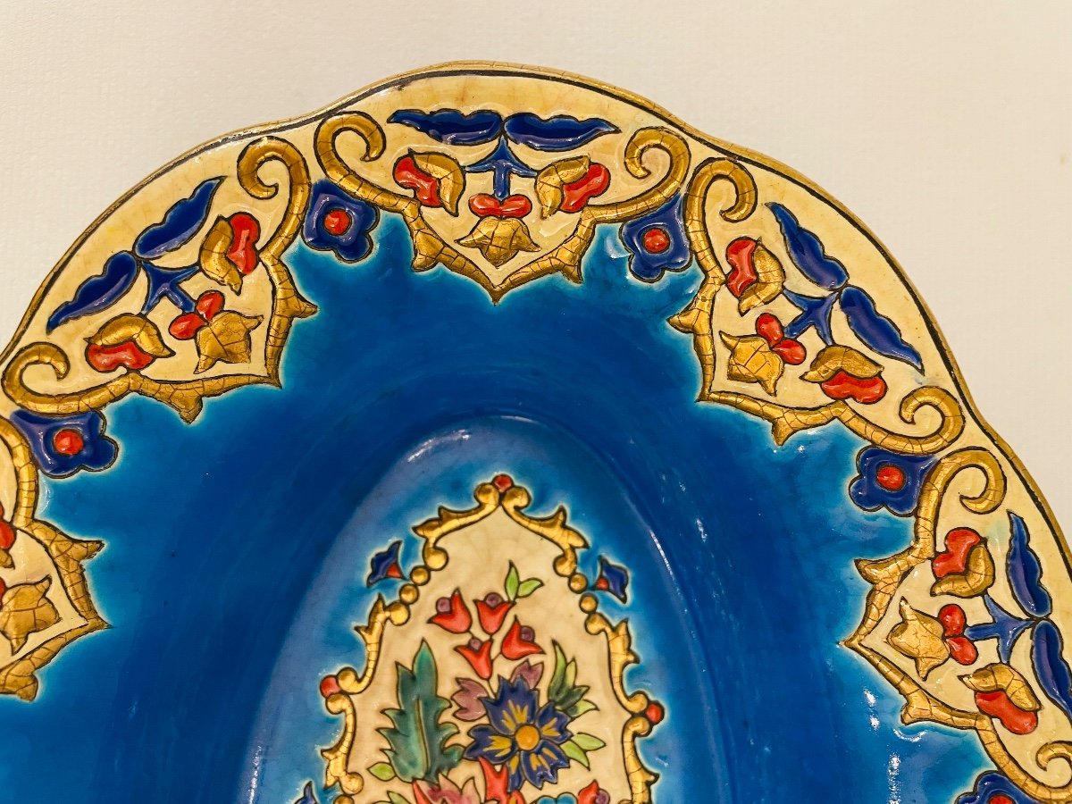 Large Longwy Enamel Dish-photo-3