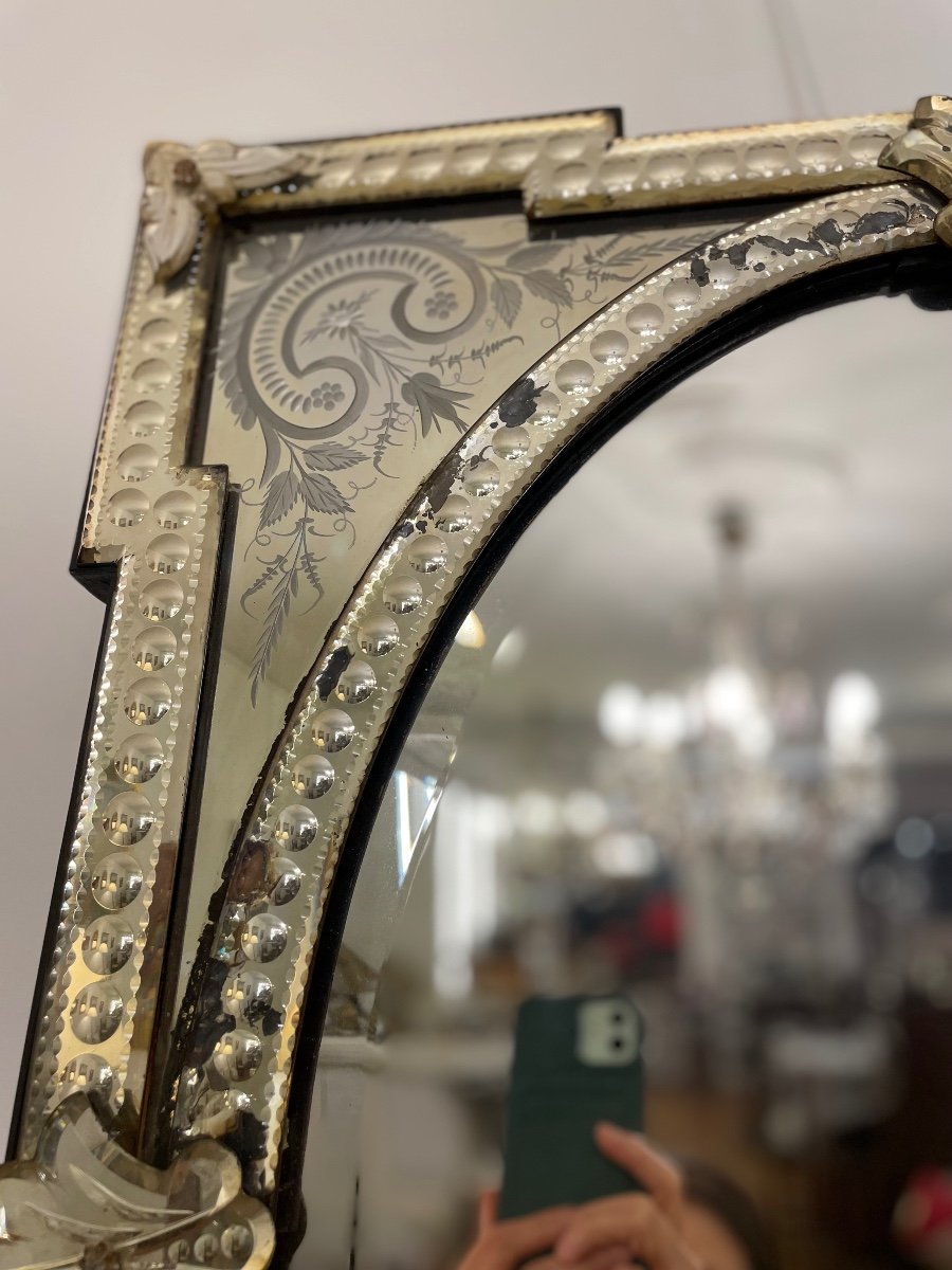 Venetian Mirror Late 19th Century-photo-2