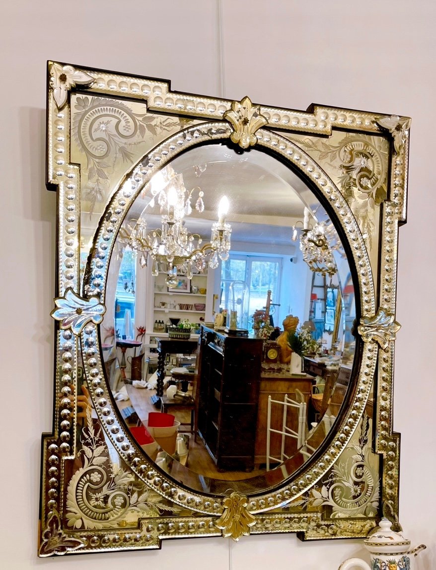 Venetian Mirror Late 19th Century-photo-1