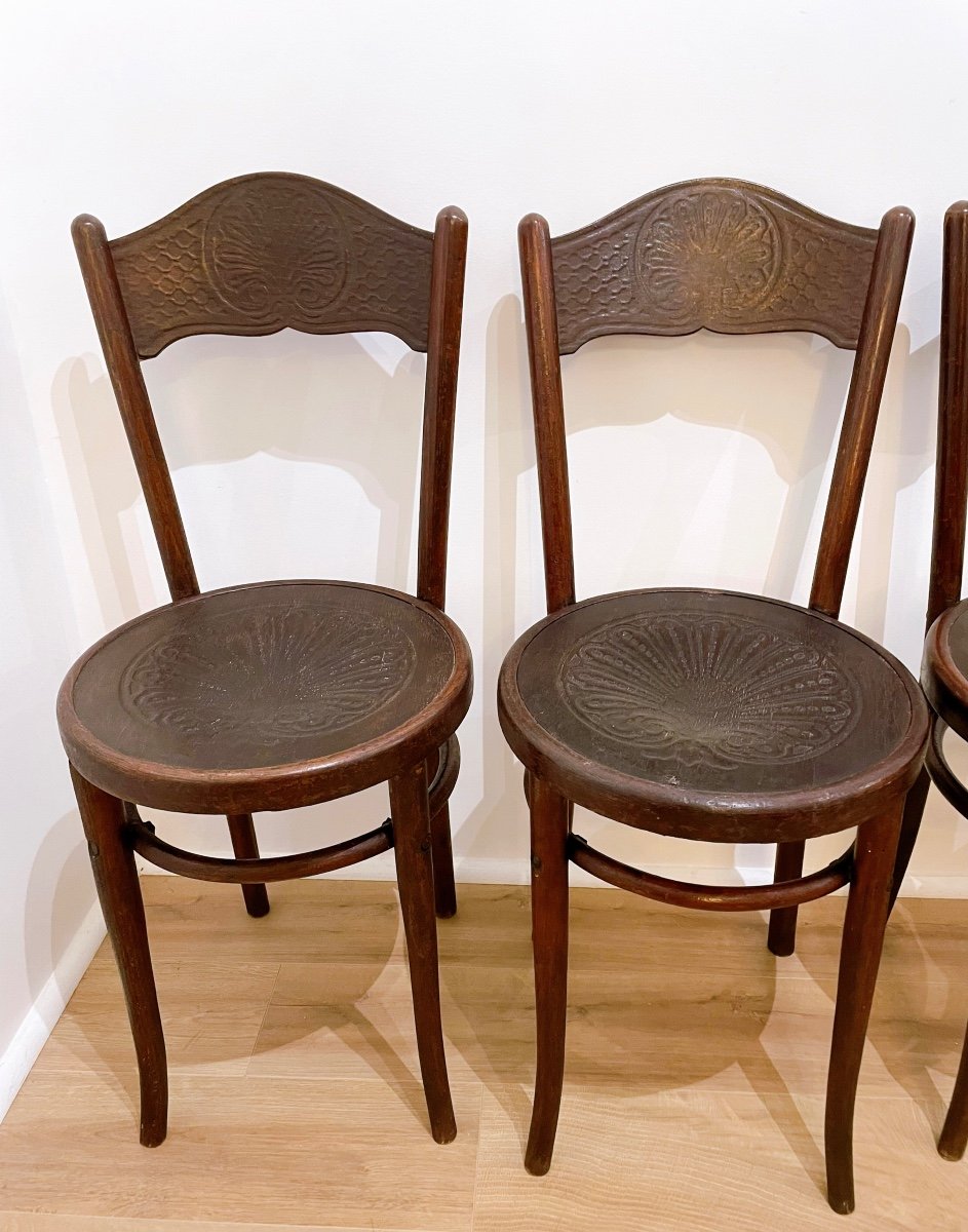 4 Bistro Chairs By Jacob & Josef Kohn 19th -photo-2