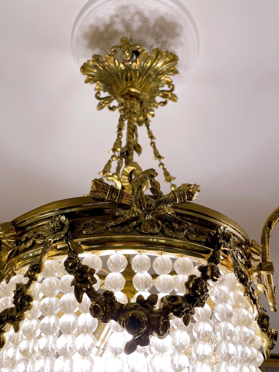 Louis XVI Style Basket Chandelier-photo-3