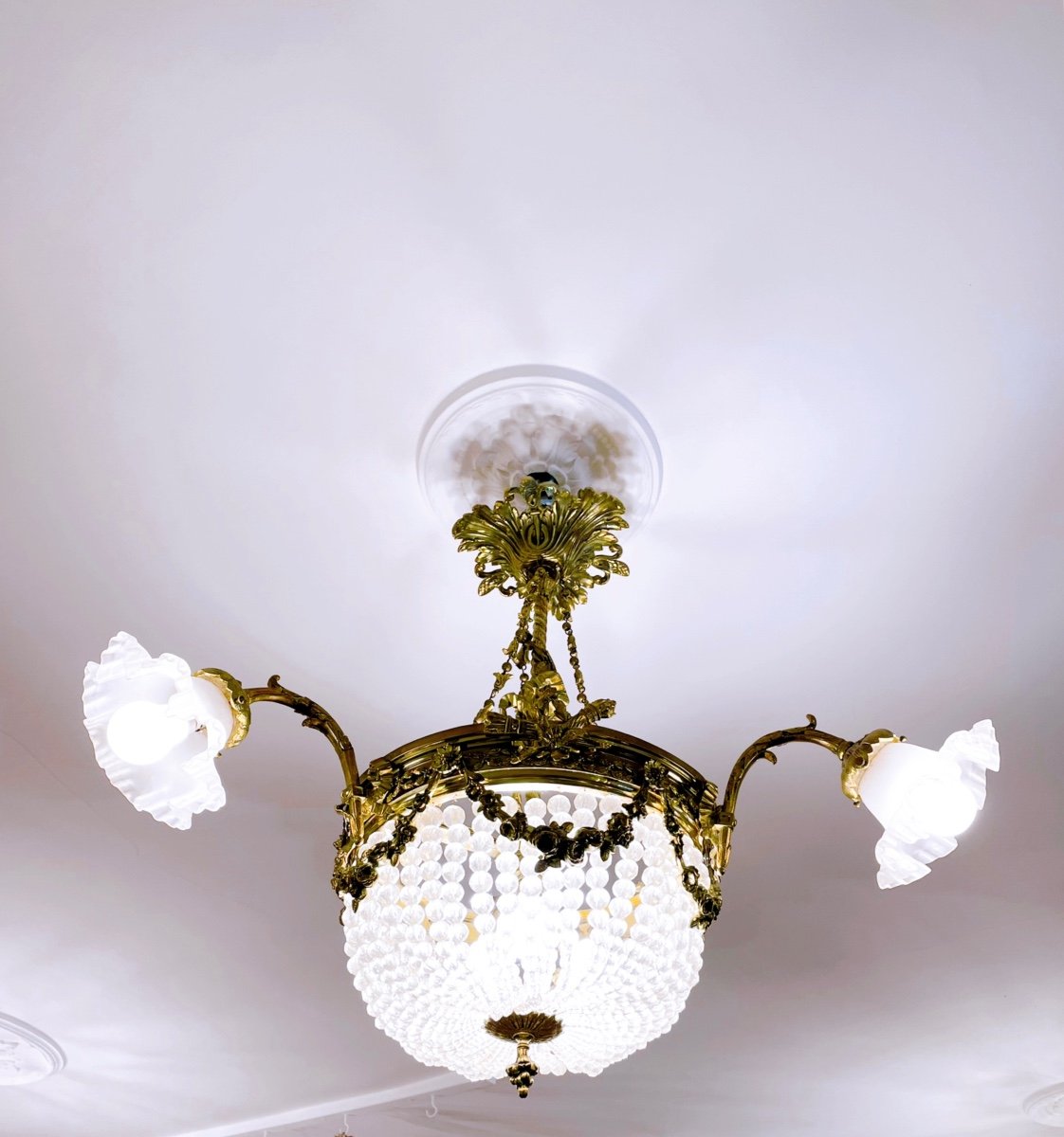 Lustre Corbeille De Style Louis XVI-photo-4