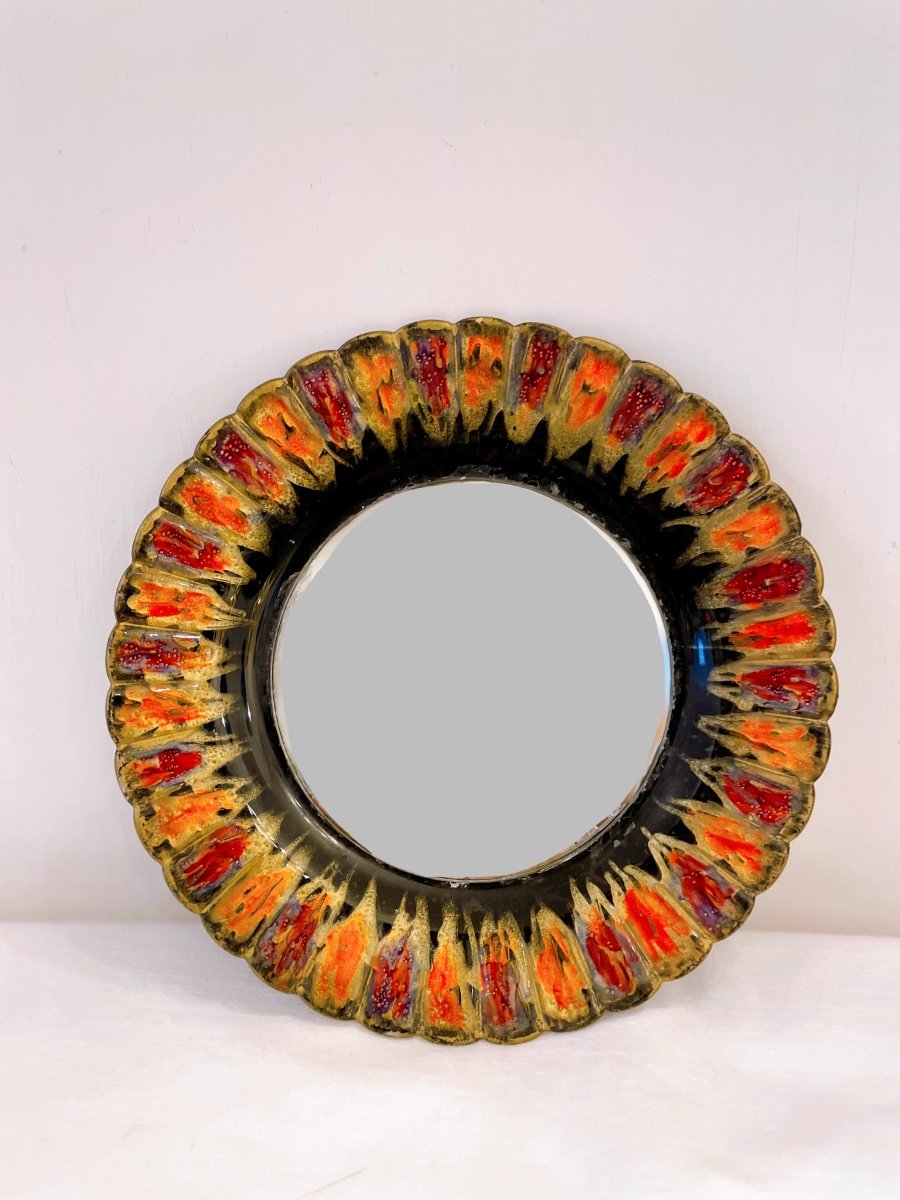 Vallauris Enamelled Sun Mirror-photo-2