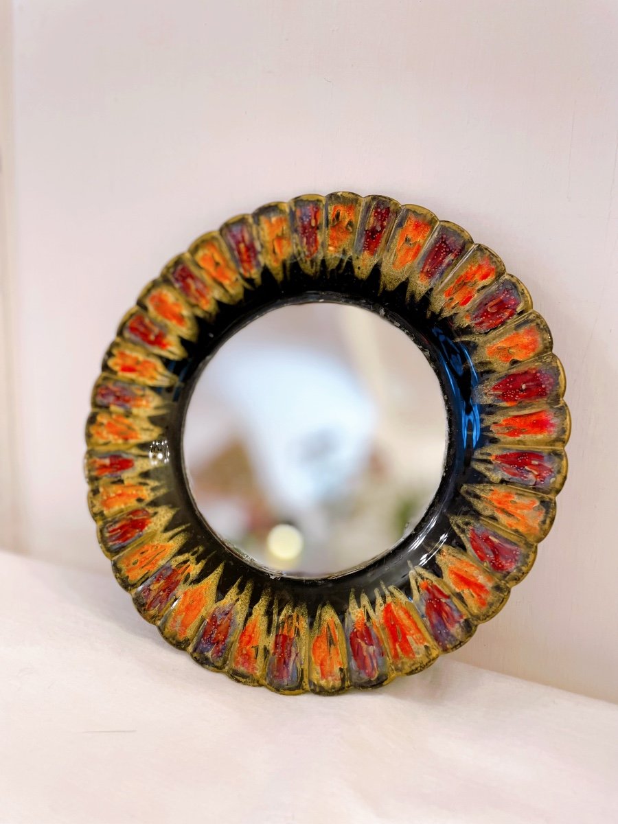 Vallauris Enamelled Sun Mirror-photo-3