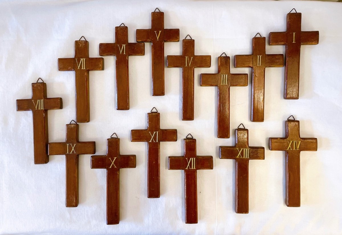 Small Wooden Way Of The Cross