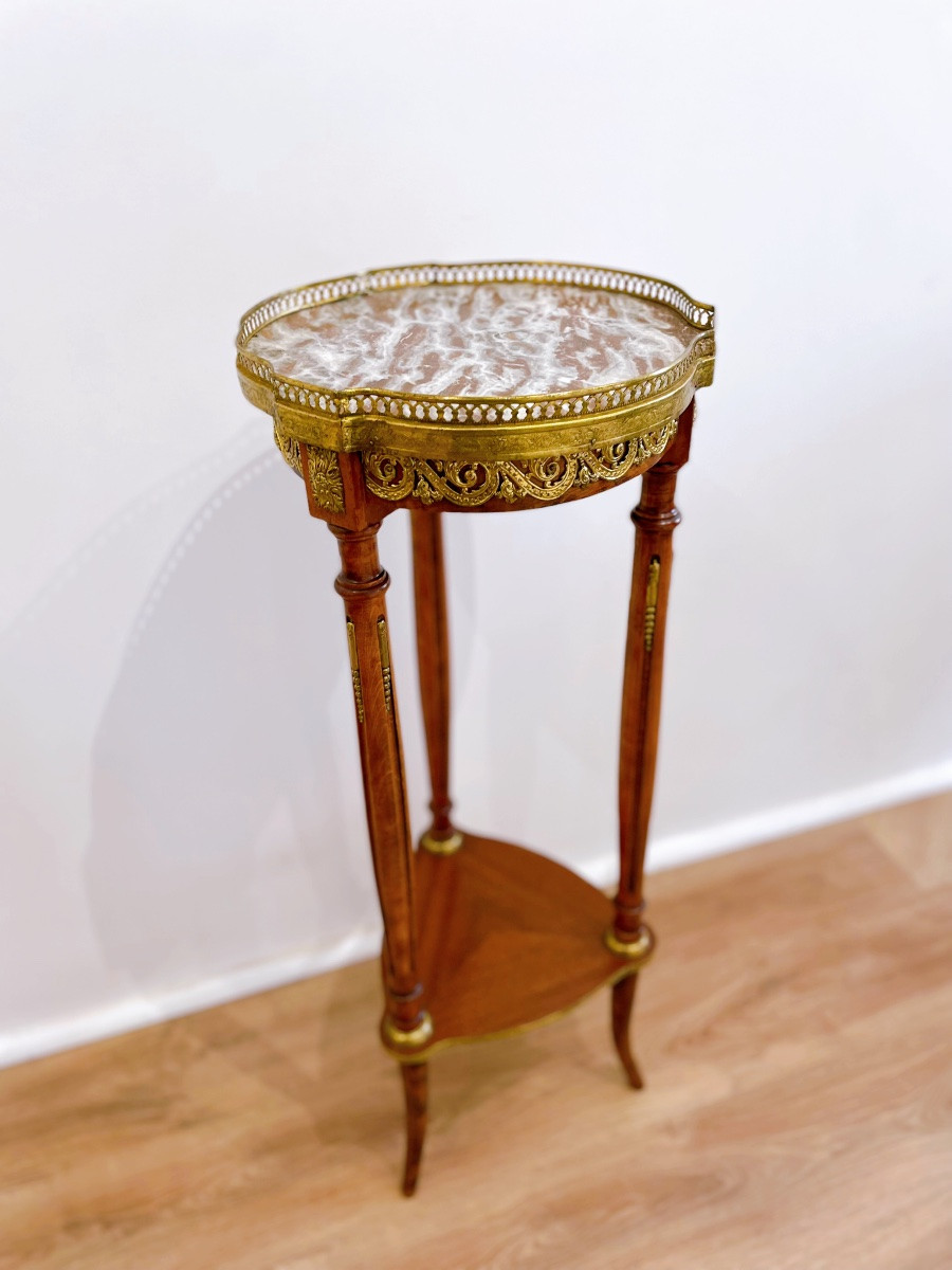 Small Napoleon III Period Tripod Pedestal Table-photo-1