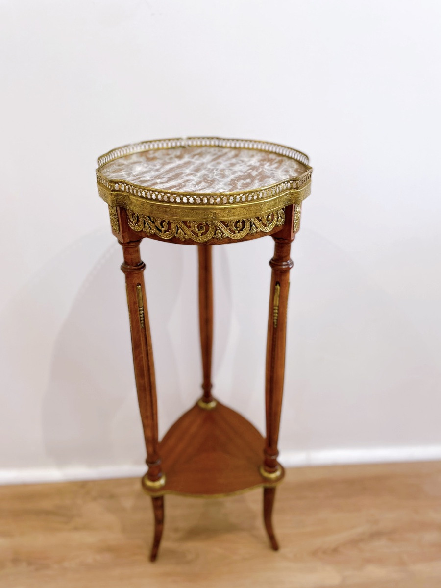 Small Napoleon III Period Tripod Pedestal Table-photo-3