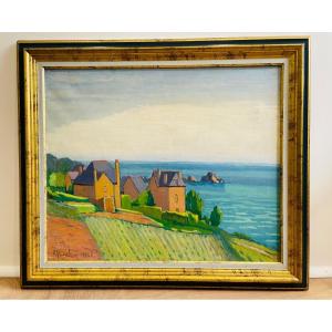 Peinture De Bretagne « Cancale » Antonin Ponchon