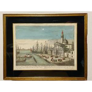 Gravure  Venise 18eme  Georg Balthasar Probst