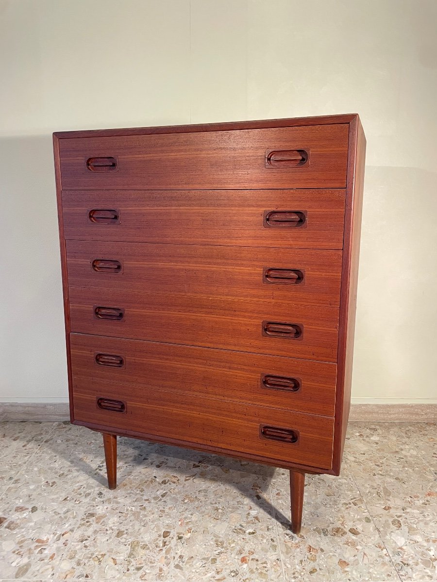 6 Drawer Chest Of Drawers In Teak, Denmark 1960-photo-2