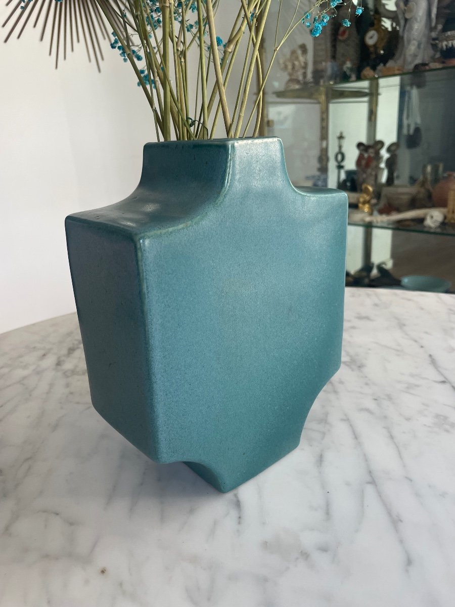 Sculptural Vase In Glazed Porcelain By Jacqueline And Tim Orr-photo-2