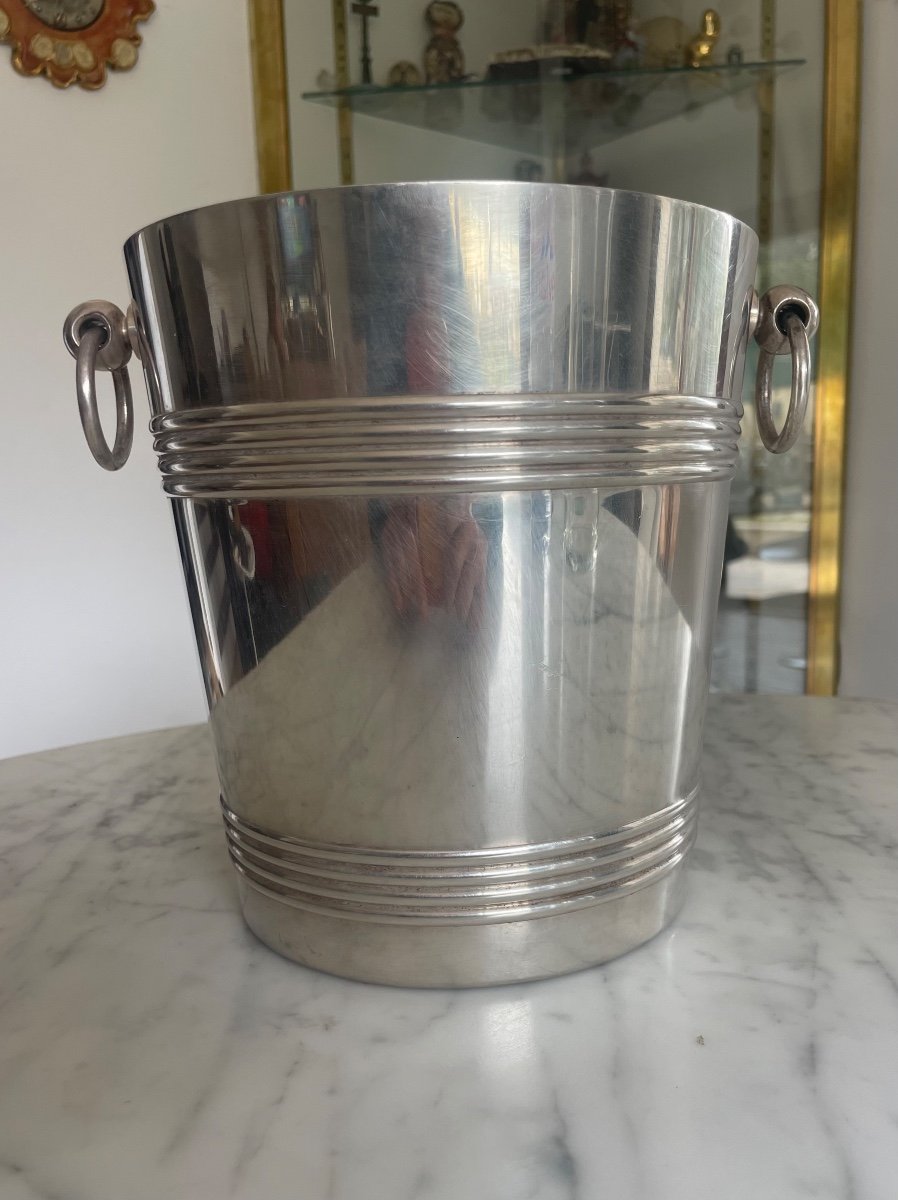 Christofle. Art Deco Silver-plated Champagne Bucket 